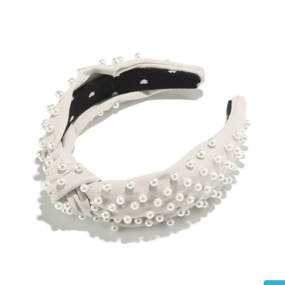 IVORY WOVEN PEARL HEADBAND